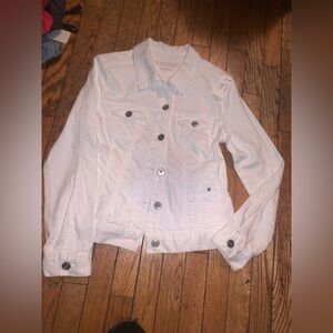 NWT Liverpool womens white Jean Jacket